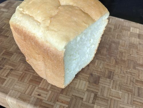 bread on a wooden cutting board