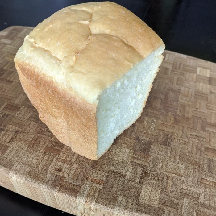 bread on a wooden cutting board