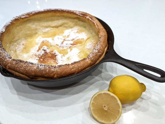 Dutch Baby Pancake with Lemon and Powdered Sugar - AngelaLynne