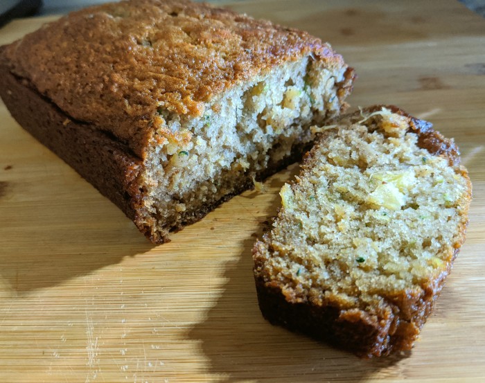 sliced zucchini bread